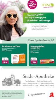Aktueller mea - meine apotheke Prospekt "Unsere Juli-Angebote" Seite 1 von 4 Seiten