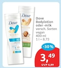 Bodylotion oder -milk von Dove im aktuellen budni Prospekt