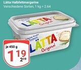 Halbfettmargarine im Angebot bei GLOBUS in Oberhausen Halbfettmargarine Angebote von Lätta bei GLOBUS Oberhausen für 1,19 €