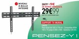 Promo SUPPORT TV MURAL à 29,99 € dans le catalogue Extra à Oizon