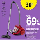 Aspirateur traineau sans sac swift power cyclonic - ROWENTA en promo chez E.Leclerc Paray-le-Monial à 69,99 €