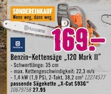 Benzin-Kettensäge "120 Mark II" von Husqvarna im aktuellen Hornbach Prospekt für 27,95 €