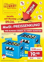 Netto Marken-Discount Prospekt für Seewiesen mit 43 Seiten Netto Marken-Discount Prospekt für Seewiesen: "MwSt.-PREISSENKUNG - WIR RUNDEN IMMER ZU IHREN GUNSTEN", 43 Seiten, 06.07.2020 - 11.07.2020