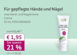 mea - meine apotheke - Hand- und Nagelcreme Angebot im Prospekt Hand- und Nagelcreme bei mea - meine apotheke im Prospekt "" für 1,95 €