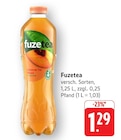 Schwarzer Tee Pfirsich im Angebot bei EDEKA in Göppingen Schwarzer Tee Pfirsich Angebote von Fuzetea bei EDEKA Göppingen für 1,29 €