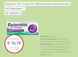 Dolormin für Frauen bei Menstruationsbeschwerden mit Naproxen im aktuellen LINDA Partnerapotheke Prospekt