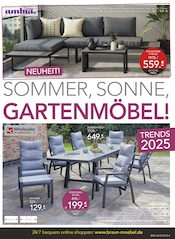 Hocker im BRAUN Möbel-Center Prospekt in Rottenburg Aktueller BRAUN Möbel-Center Prospekt mit Hocker, "SOMMER, SONNE, GARTENMÖBEL", Seite 3