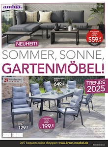 Gartenmöbel im BRAUN Möbel-Center Prospekt "SOMMER, SONNE, GARTENMÖBEL" mit 4 Seiten (Reutlingen)