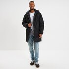 Parka déperlante doublée à capuche noir homme - La Halle à Valence Parka déperlante doublée à capuche noir homme en promo chez La Halle Valence à 69,99 €