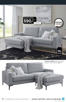 Ecksofa im aktuellen Kabs Prospekt (Leipzig) Ecksofa im Kabs Prospekt "SOFA TRENDS SPECIAL" mit 38 Seiten (Leipzig)