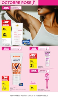Promotion Rexona dans le prospectus Carrefour, valable du 06/10/2026 au 19/10/2026 Promo Rexona dans le catalogue Carrefour du moment à la page 8