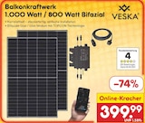 Balkonkraftwerk 1.000 Watt / 800 Watt Bifazial Angebote von VESKA bei Netto Marken-Discount Braunschweig für 399,99 €