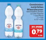 natürliches Mineralwasser Naturell im Angebot bei Marktkauf in Nürnberg natürliches Mineralwasser Naturell Angebote von Gerolsteiner bei Marktkauf Nürnberg für 0,79 €