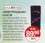 mobiler Partyspeaker im V-Markt Prospekt mobiler Partyspeaker von Reflexion im aktuellen V-Markt Prospekt für 89,90 €