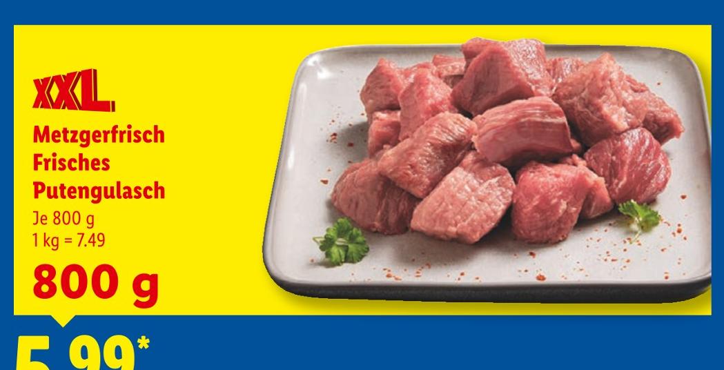 Metzgerfrisch Frisches Putengulasch