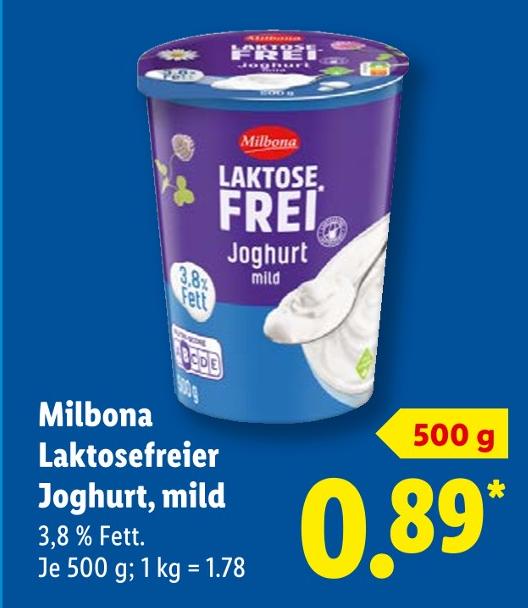 Laktosefreier Joghurt, mild