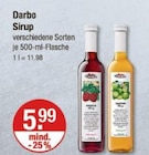 Sirup im Angebot bei V-Markt in Kempten Sirup Angebote von Darbo bei V-Markt Kempten für 5,99 €