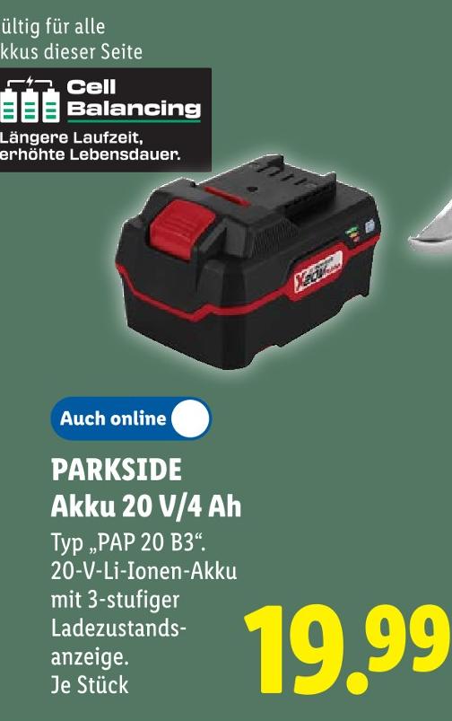 Akku 20 V/4 Ah