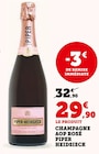 Champagne AOP Rosé - Piper Heidsieck en promo chez Hyper U Aniche à 29,90 €