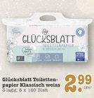 Toilettenpapier Klassisch weiss Angebote von Glücksblatt bei E center Wiesbaden für 2,99 €