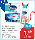 Fleckenteufel oder Super Weiss von Dr. Beckmann für 1,49 € bei budni im Angebot Fleckenteufel oder Super Weiss von Dr. Beckmann im aktuellen budni Prospekt