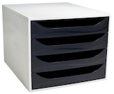 Exacompta Ecobox - Module de classement 4 tiroirs - gris/noir - Exacompta dans le catalogue Bureau Vallée