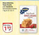 Selection, Tasty Snacks oder Sandwich im Angebot bei GLOBUS in Rostock Selection, Tasty Snacks oder Sandwich Angebote von Wasa bei GLOBUS Rostock für 1,99 €