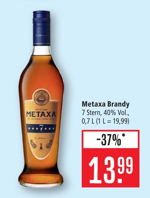 Brandy im Angebot bei Marktkauf in Leinfelden-Echterdingen Brandy Angebote von Metaxa bei Marktkauf Leinfelden-Echterdingen für 13,99 €