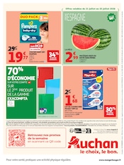 Promos Pampers dans le catalogue "La rentrée à prix K.O." de Auchan Hypermarché Pampers en promo dans le catalogue Auchan Hypermarché à la page 48