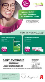 Aktueller mea - meine apotheke Prospekt "Unsere August-Angebote" Seite 1 von 4 Seiten für Oppenheim
