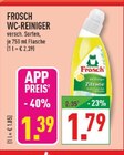 WC-REINIGER im Angebot bei Marktkauf in Dülmen WC-REINIGER Angebote von FROSCH bei Marktkauf Dülmen für 1,39 €