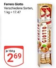 Giotto Angebote von Ferrero bei GLOBUS Erlangen für 2,69 €