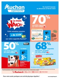 Catalogue Auchan Supermarché avec 24 pages de promos Prospectus Auchan Supermarché, "Auchan supermarché", pages, 31/01/2023 - 12/02/2023