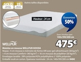 Matelas en mousse WELLPUR HOVDA - WELLPUR en promo chez Jysk Matelas en mousse WELLPUR HOVDA - WELLPUR dans le catalogue Jysk