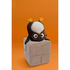Pouf en tissu côtelé tressé beige - CARREFOUR HOME en promo chez Carrefour Market Clermont-Ferrand à 18,99 €