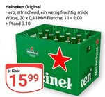 Original im Angebot bei GLOBUS in Gera Original Angebote von Heineken bei GLOBUS Gera für 15,99 €