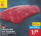Aktuelle Rindfleisch Angebote bei Netto Marken-Discount in Halle (Saale) Aktuelles Falsches Filet vom Jungbullen Angebot bei Netto Marken-Discount in Halle (Saale) ab 1,39 €