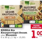 Sesam Knusperriegel oder Nussmix Knusperriegel Angebote von EDEKA Bio bei E center Karlsruhe für 1,00 €