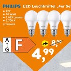 LED Leuchtmittel von Philips im aktuellen Globus-Baumarkt Prospekt für 4,99 €
