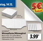 Wärmepflaster/Wärmegürtel im Lidl Prospekt Wärmepflaster/Wärmegürtel von sensiplast im aktuellen Lidl Prospekt für 3,99 €