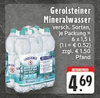 Mineralwasser Medium Angebote von Gerolsteiner bei E center Marl für 4,69 €