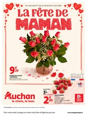 Promos Fleurs dans le catalogue "La Fête De MAMAN" de Auchan Hypermarché Fleurs en promo dans le catalogue Auchan Hypermarché à la page 1