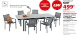 Promo Ensemble table et fauteuils luynes 1 table avec rallonge luynes + 6 fauteuils empilables luynes à 499,00 € dans le catalogue Super U à Pornic