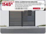 Portail Aluminium Battant Merlin Gris en promo chez Gedimat Mulhouse à 1 145,00 €