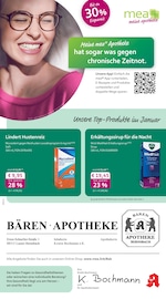 mea - meine apotheke Apotheken Prospekt der aktuellen Woche mit 4 Seiten, gültig von 01.01.2026 bis 31.01.2026, in Grünhain-Beierfeld und Umgebung Aktueller mea - meine apotheke Apotheken Prospekt in Grünhain-Beierfeld und Umgebung, "Unsere Januar-Angebote" mit 4 Seiten, 01.01.2026 - 31.01.2026