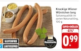 Knackige Wiener Würstchen lang Angebote von unsere Hausmarke bei EDEKA Mannheim für 0,99 €