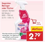 Reinigen im Netto Marken-Discount Prospekt Reiniger oder Tücher von Sagrotan im aktuellen Netto Marken-Discount Prospekt für 2,79 €