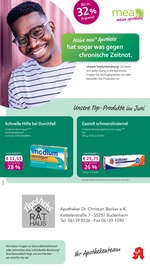 mea - meine apotheke Apotheken Prospekt der aktuellen Woche mit 4 Seiten, gültig von 01.06.2026 bis 30.06.2026, in Budenheim und Umgebung Aktueller mea - meine apotheke Apotheken Prospekt in Budenheim und Umgebung, "Unsere Juni-Angebote" mit 4 Seiten, 01.06.2026 - 30.06.2026