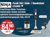 Handmixer im V-Markt Prospekt Foodi 3in1 Stab- / Handmixer CI100EU von Ninja im aktuellen V-Markt Prospekt für 84,90 €
