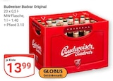 Budvar Original Angebote von Budweiser bei GLOBUS Saarbrücken für 13,99 €